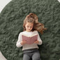OLANLY Olive Green Round Rugs for Bedroom by OLANLY