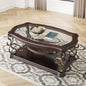 52'' Dark Brown Retro Wooden Coffee Table by HMFULE
