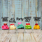 Gyufise 30Pcs Black Glitter Vintage 1985 Cupcake Toppers Awesome Since 1985 Cake Decorations Cheers to 40 Fabulous Forty Cupcake Picks 40th Birthday Wedding Anniversary Party Cake Decorations Supplies