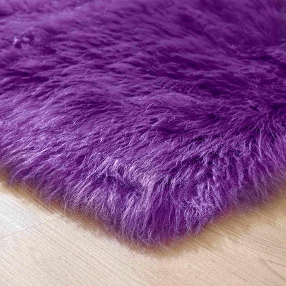 Goolela Purple Area Rug 8x10 Fluffy Fuzzy Furry Carpet - Image 7
