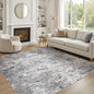 UERMEI Square Area Rugs : Washable 6x6 Neutral Modern Abstract Carpet by UERMEI