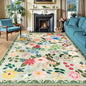 PLHXFR Area Rug 10x12 Living Room: Floral Washable Boho Soft Carpet Green | by PLHXFRSoftAreaRugs