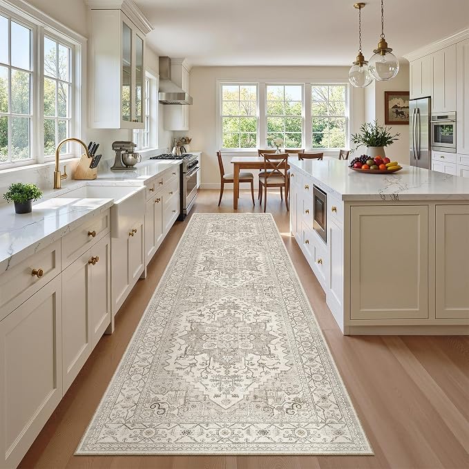Madane Hallway Runner Rug 2'6''x10' Kitchen Runners Vintage, Soft Low Pile - Image 3
