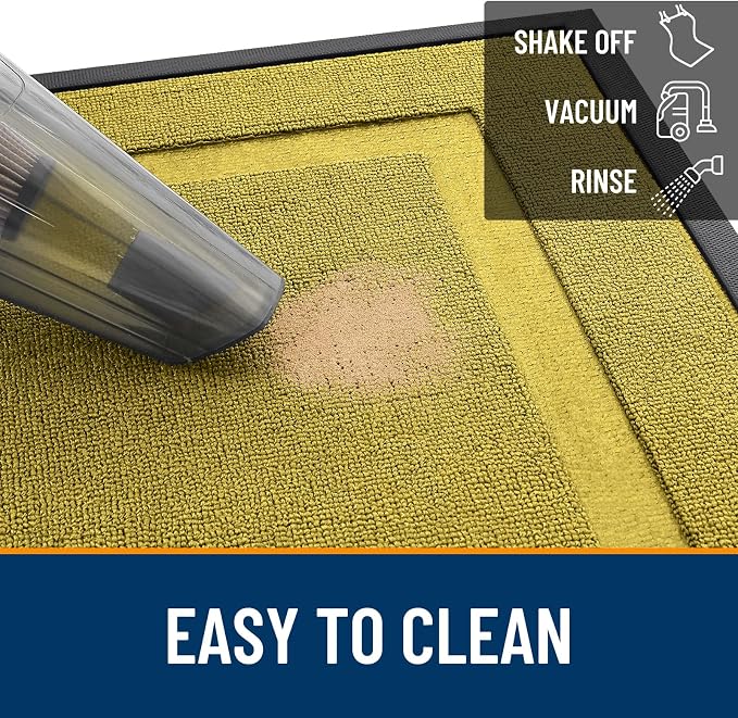 OLANLY Front Door Mat Outside 59x23, All-Season Heavy-Duty Rubber Doormat | - Image 5