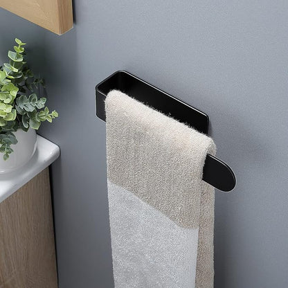 Taozun Hand Towel Bar Bathroom Towel Holder Black Single Towel Rack Self - Image 3