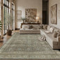 Schweek 9x12 Area Rug Brown Grey Washable Neutral Vintage Distressed Rugs | by Schweek