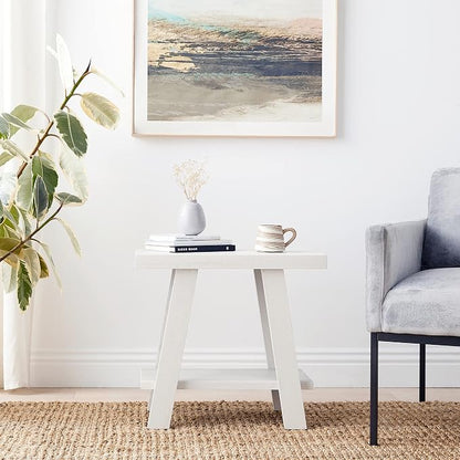 Roundhill Furniture Athens Contemporary Wood Shelf Side Table - Image 2
