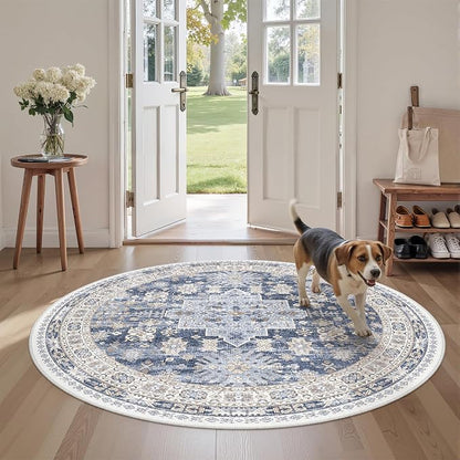 Round Rug 5ft, Circle Rug for Dining Room Table, Dining Room, Nursery Room - Image 3
