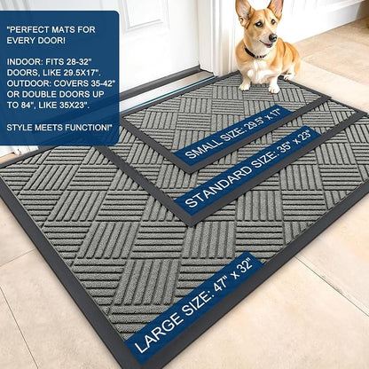 OLANLY Front Door Mat Outside Entrance 33x21, Waterproof Heavy-Duty Doormat | - Image 2