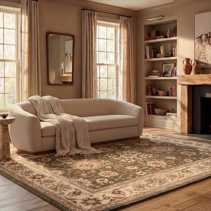 SAFAVIEH Lyndhurst Area Rug 6x8, Traditional Sage & Ivory LNH212C by Unknown