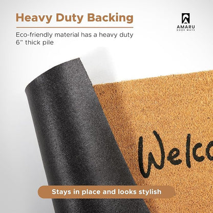 Coir Welcome Mat, 17 x 29 in | 100% Natural Coir, Anti-Shedding, Durable PVC - Image 6
