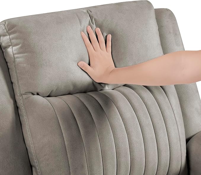 Lexicon Manual Double Reclining Sofa, Polished Microfiber Upholstered 3 Seater - Image 11
