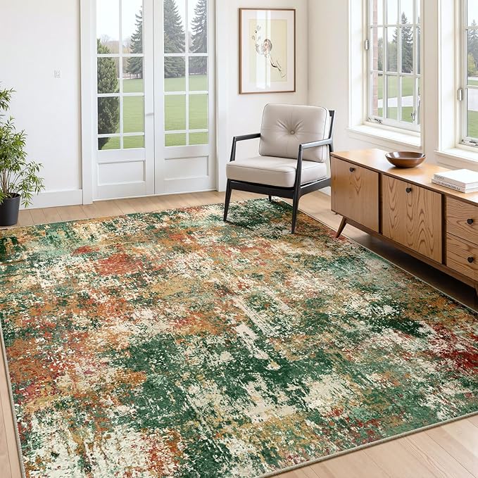 RELEANY Washable 6'x8' Abstract Area Rug - Image 9