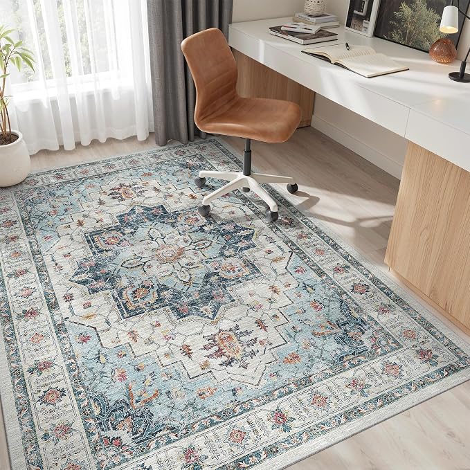 Madane 6x9 Area Rugs for Living Room, Soft Vintage Washable Rug, Dining Bedroom - Image 4