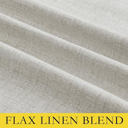 NICETOWN Snowbound Vintage Linen 100% Blackout Curtains - Image 8