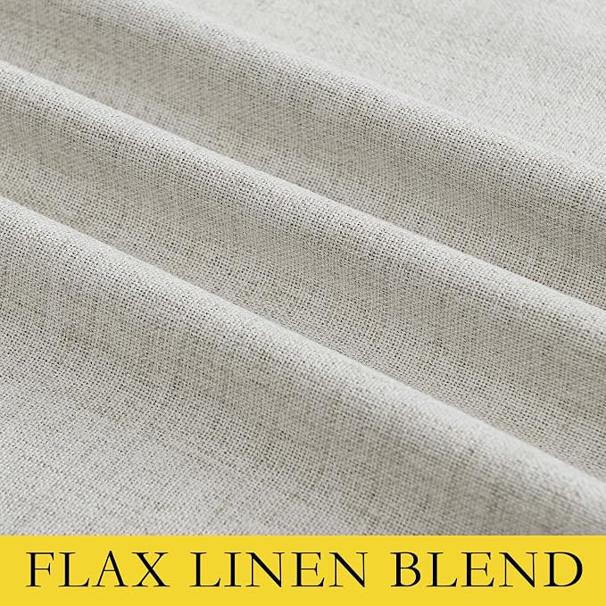 NICETOWN Snowbound Vintage Linen 100% Blackout Curtains - Image 9
