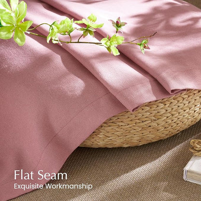 NICETOWN Thick Linen Pink Curtains - Image 6