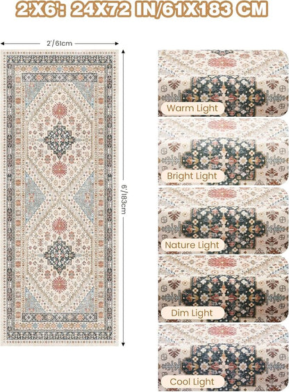 Runner Rug 2x6, Non Slip Washable Rugs - Image 2