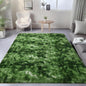 Fluffy Moss Green Rugs for Living Room 5x8, Modern Bedside Forest Carpets | by PAGISOFE
