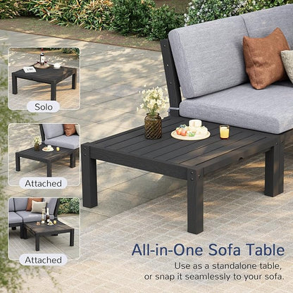 Stoog 11-Piece U-Shaped Patio Sectional Sofa Set, All-Weather Modular & - Image 6