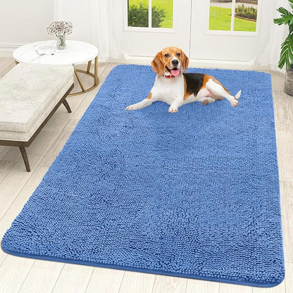 OLANLY Dog Door Mat for Muddy Paws 59x35, Super Absorbent Chenille Mud Mat | by OLANLY