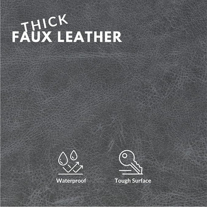 Faux Leather Fabric, Thick Durable Synthetic Repholstery Leather Vinyl - Image 2