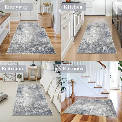3x4 Washable Entryway Rug – Non-Slip Modern Abstract Small Area Rug - Image 5