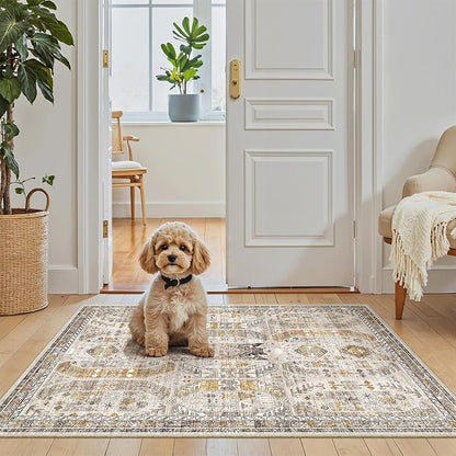 Madane Washable Area Rug 2x3 Small Entryway Rugs Non-Slip, Low Pile Floor Carpet by Madane