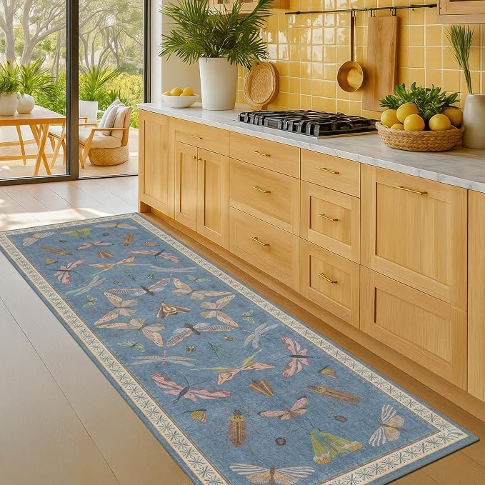 Boho Non Slip Kitchen Rug Runner by HazoHaus