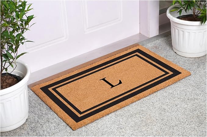 Calloway Mills 152962436L Black Border 24" x 36" Monogram Doormat - Image 2