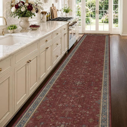 Large Burgundy 3x12 Long Runner Rug - Image 3