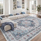 9x12 Area Rugs for Living Room, Large Washable Rug, Dining Room, Low Pile by Zesthome