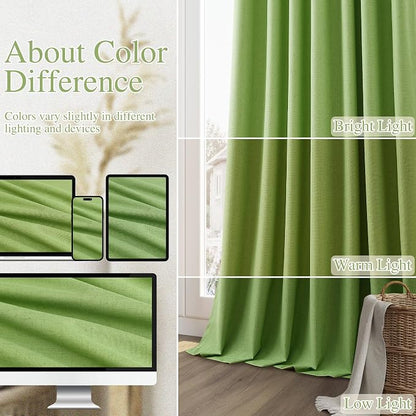 100% Blackout Curtains 96 Inch Length 2 Panels Set - Image 7