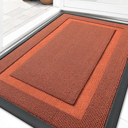 OLANLY Front Door Mat Outside 33x21, All-Season Heavy-Duty Rubber Doormat | by OLANLY