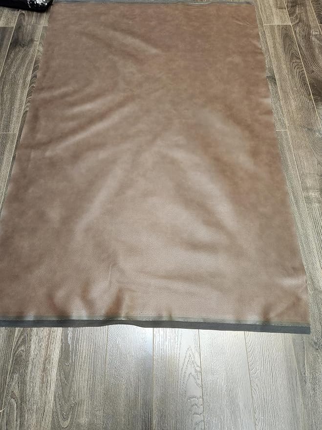 NAT Leathers | Cacao Brown Pebblegrain Soft Faux Vegan Leather PU | 2 Yards Cut - Image 5