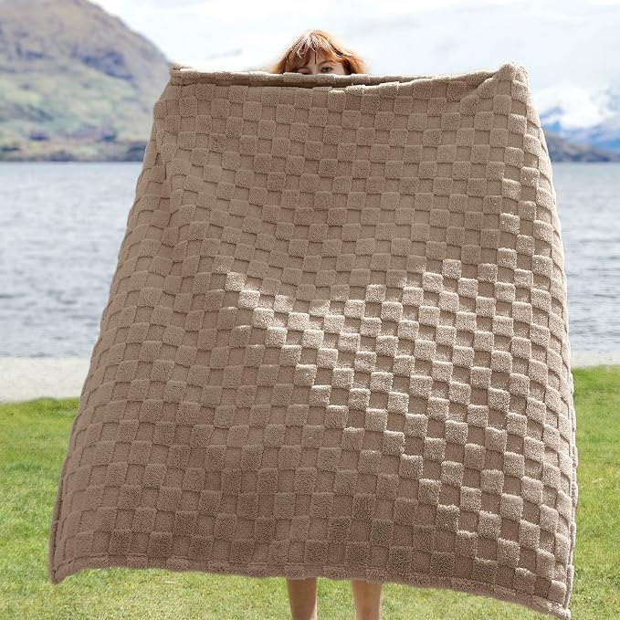 Bedsure GentleSoft Light Brown Throw Blanket - Image 2