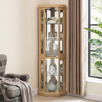 Glass Corner Display Cabinet - Image 5