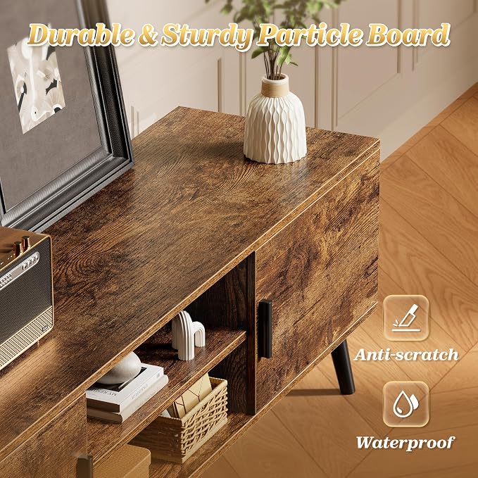 SUPERJARE TV Stand for 55, 65 Inch TV, 63 Inch Entertainment Center - Image 7