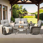 ovios 5-Piece Patio Furniture Set, Outdoor Wicker Sofa by OVIOS
