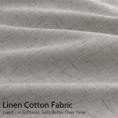 Light Gray Linen Curtains 108 Inches Long - Image 4
