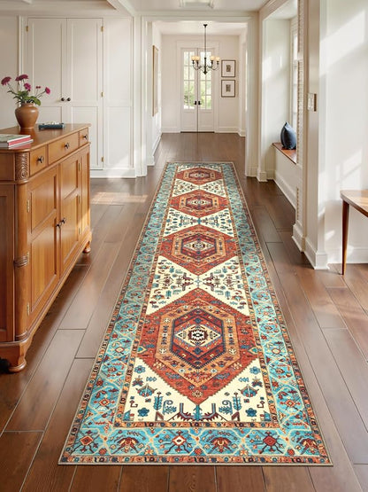 SERISSA 2'6"x12' Washable Non Slip Boho Runner Rug by SERISSAHomeDecorCollection
