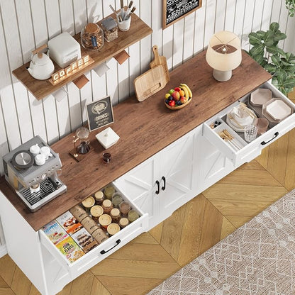 BOTLOG 71” Large Sideboard Buffet Cabinet - Image 4