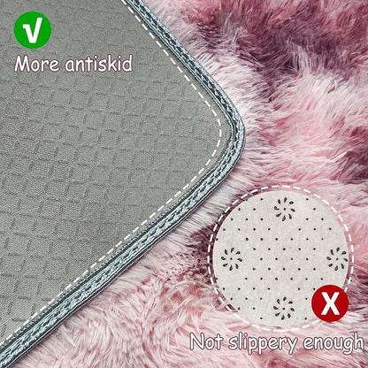 Tie-Dyed Blush 2x8 Machine Washable Runner Rugs - Image 4
