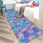 Super Soft Fluffy Living Room Area Rug 2x10 ft Purple Rainbow Tie-Dyed Shaggy by JiaoBaba