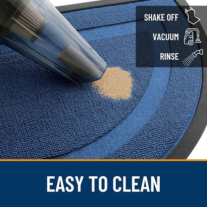 OLANLY Half Circle Front Door Mat Outside 35x23 All-Season Rubber Doormat | - Image 5