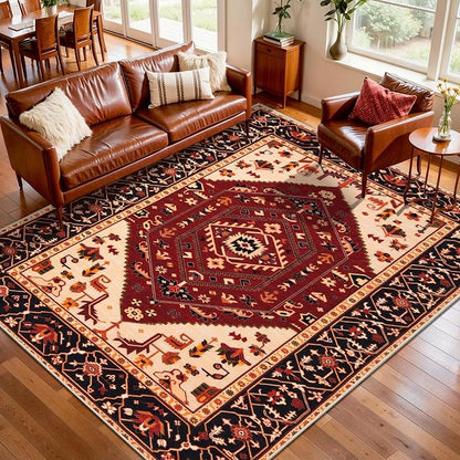 SERISSA 5x7 Washable Non Slip Boho Area Rug by SERISSAHomeDecorCollection