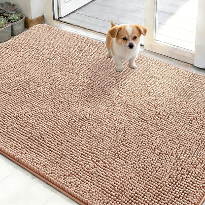 OLANLY Dog Door Mat for Muddy Paws 50x30, Super Absorbent Chenille Mud Mat | by OLANLY
