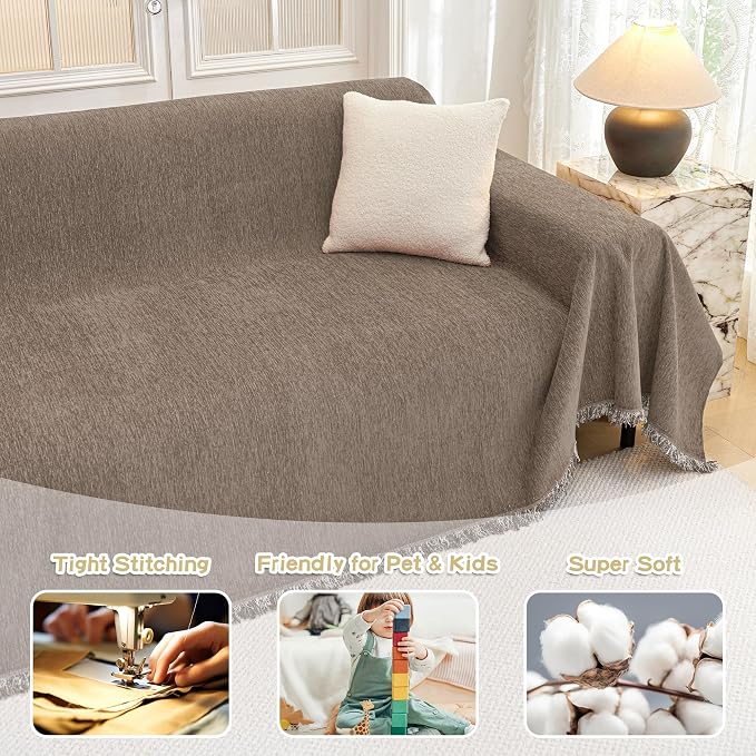 MYSKY HOME Oversized Sofa Covers Couch Covers - Image 3