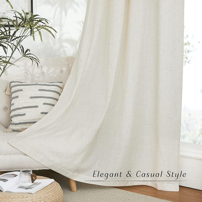 NICETOWN Linen Curtains 96 inches Long - Image 7