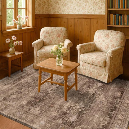 Boho Taupe Brown 5x7 Living Room Rug - Image 6